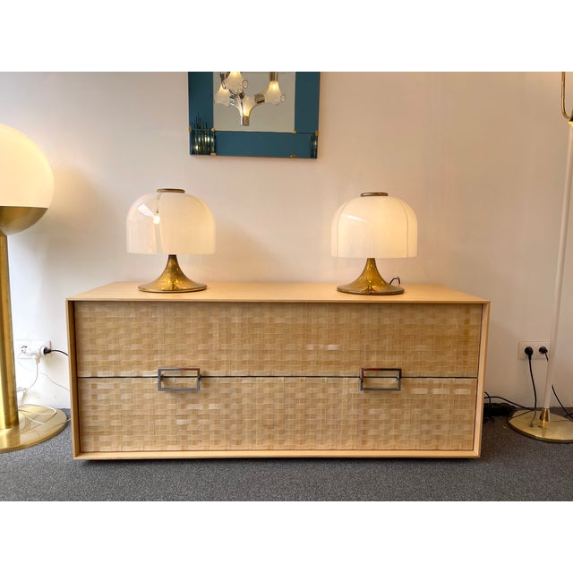 Chest of Drawers Wood and Leather by Gasparucci Italo, Italy, 1980s For Sale - Image 4 of 12