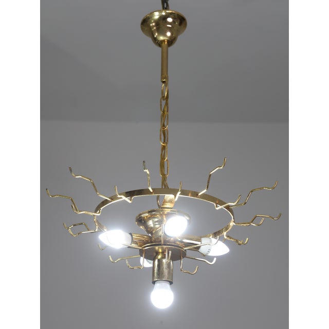 1980s Italian Amazing Large Murano Glass Gold Leaves Chandelier For Sale - Image 9 of 14