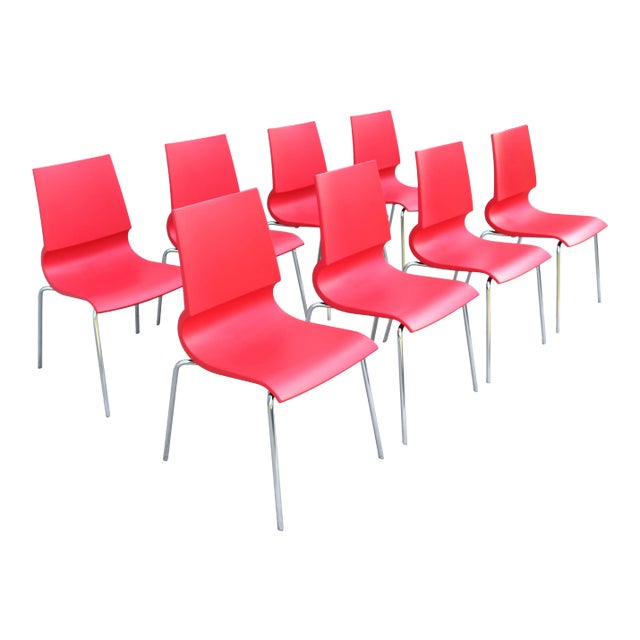 Italian Modern Marco Maran for Maxdesign Ricciolina Dining Chairs - Set of 8 For Sale