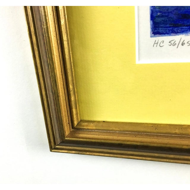 Bright and bold signed print with a lovely matted frame. Ready to hang and glam up your room. Two angels are hovering over...