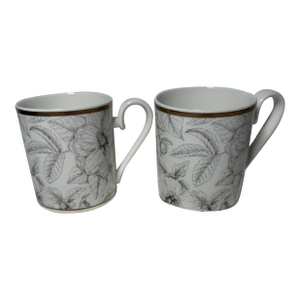 Villeroy & Boch Kimono Coffee Mug - Set of 2, Chateau Collection, Gold Trim