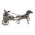Vintage Italian Handmade Genuine Sterling Silver 925 Romantic Carriage Figurine For Sale