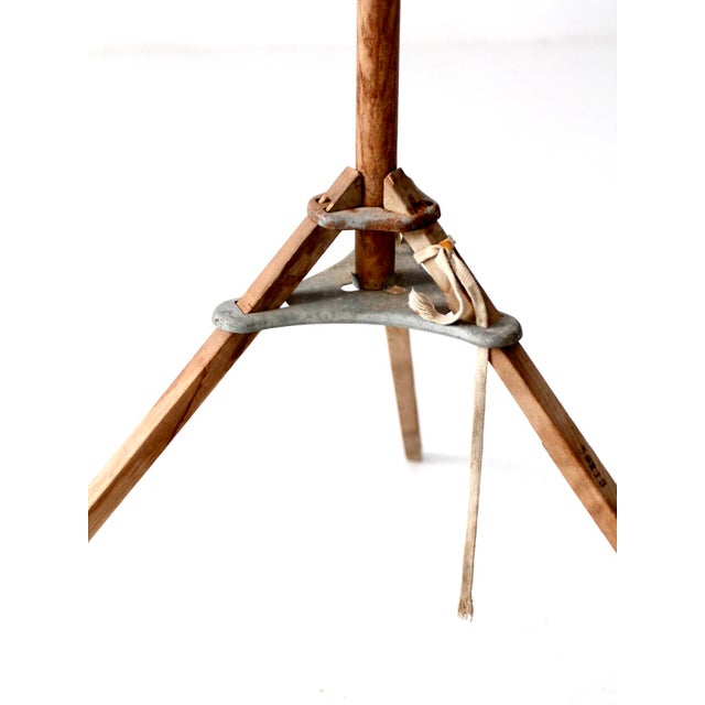 Wood Antique Folding Drying Rack For Sale - Image 7 of 12