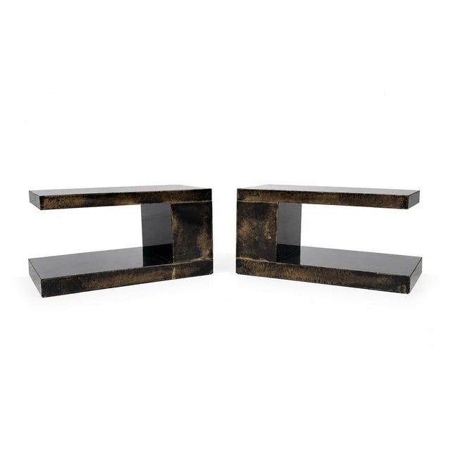 1960s Vintage Italian Side Tables from Aldo Tura, 1960s, Set of 2 For Sale - Image 5 of 6