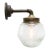 Vintage Cast Iron Sconce in Frosted Glass and Brass For Sale - Image 9 of 9