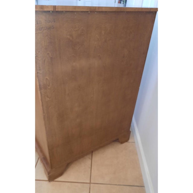 Vintage Ethan Allen Cherry Chest of 5 Drawers Dresser 18 5004 For Sale - Image 11 of 11