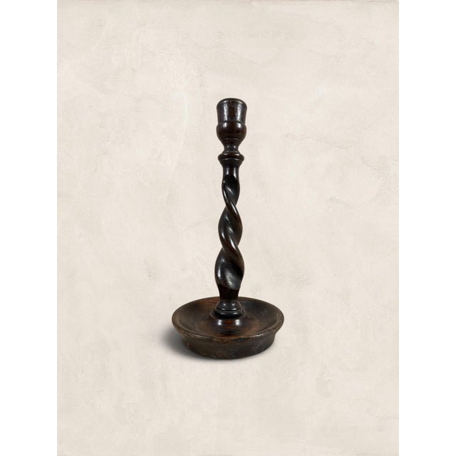 Antique English Barley Twist Candlestick Holders Set, Circa 1910 For Sale - Image 9 of 14