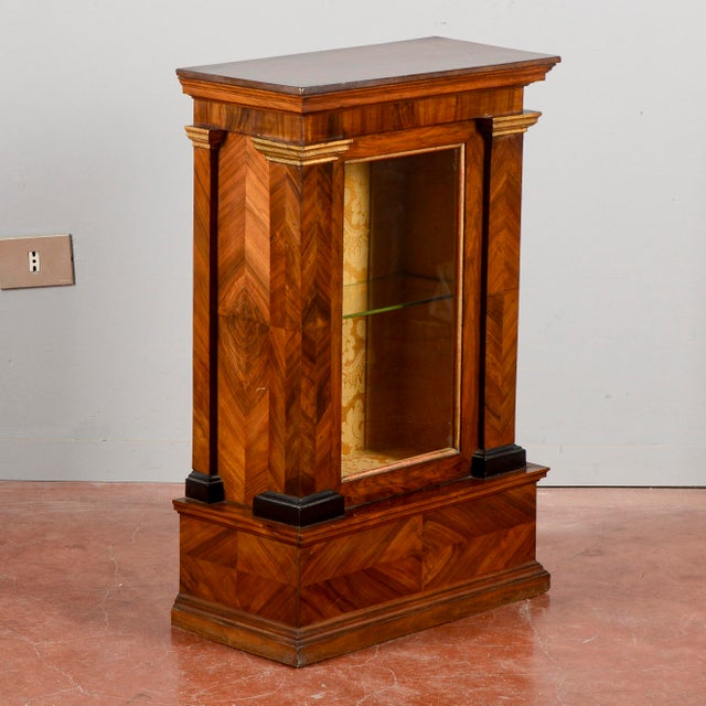 Mid 20th Century Display Case in Teak, Glass, and Fabric For Sale - Image 12 of 18