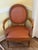 4-Piece French Louis XVI–Style Leather Seating Set — Settee & 3 Armchairs For Sale - Image 11 of 17