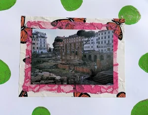 Contemporary Abstract Mixed-Media Lace Collage by Frances Sousa