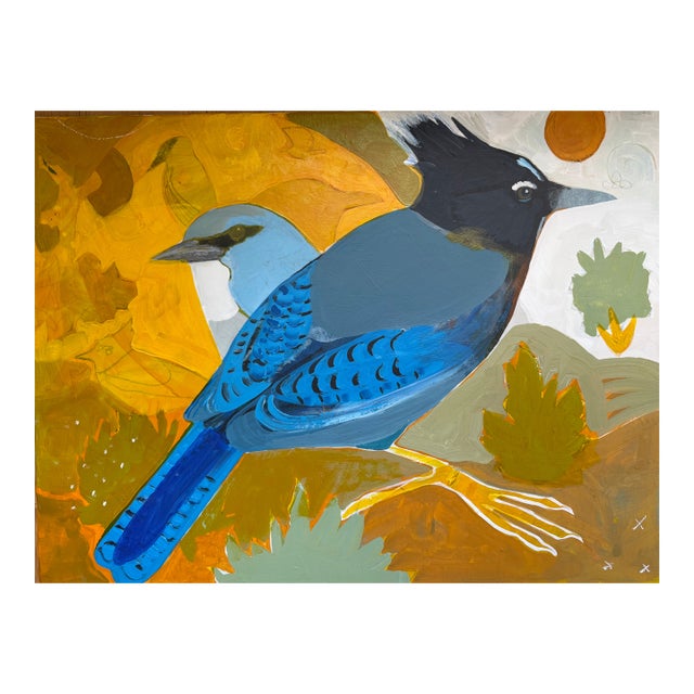 ”Jays Today” a Bird Painting by LWren Walraven For Sale