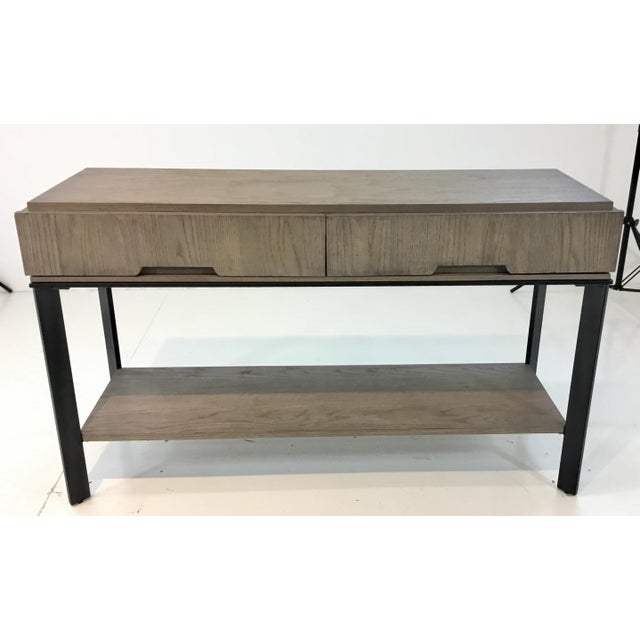 Organic Modern Wood And Metal Console Table Chairish
