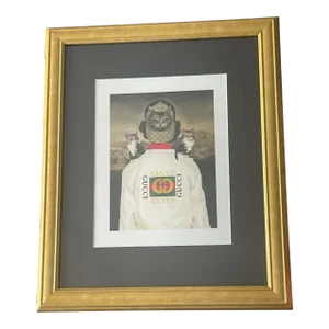 Authentic Gucci Lithograph Fashion Advertisement, Framed