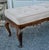 French Country Window Bench Vintage Tufted Upholstered Carved End Stool For Sale - Image 14 of 15