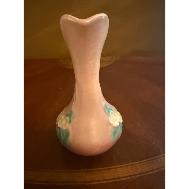 Mid-Century Modern Roseville Mock Orange Pink 1950 Vintage Mid Century Modern Pottery Ewer 916-6 For Sale - Image 3 of 6