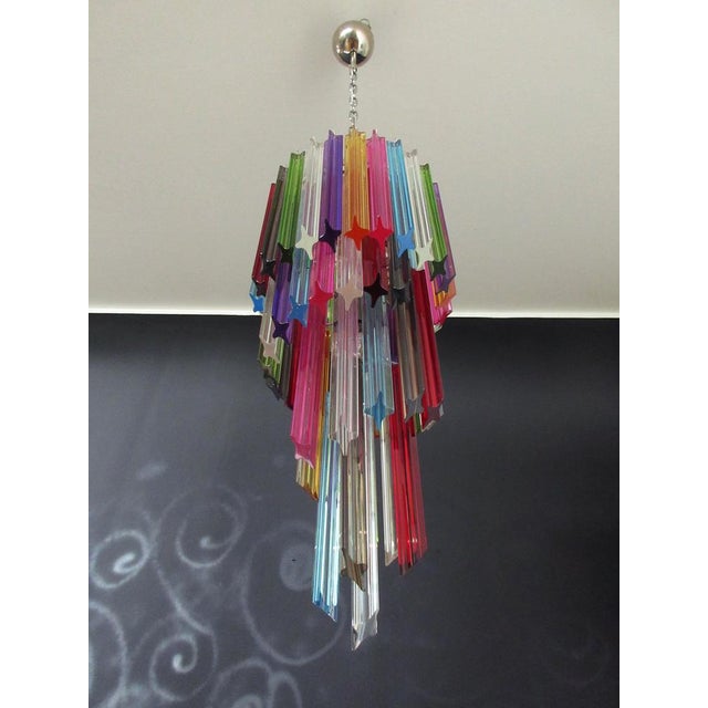 Mid-Century Modern Murano Multicolor Mariangela Chandelier , 1990 For Sale - Image 3 of 16