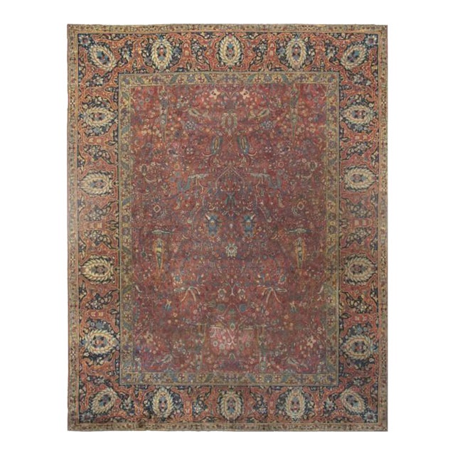 1900 - 1909 Rust Indian Antique Agra For Sale