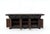 This 18th century sideboard was handmade from sturdy elm and features a distressed black finish with a 3 section door...