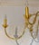 Timeless Myran Allan Luxury Lighting Vintage Italian Amber Murano Glass Chandelier, gold accents, showroom floor samples