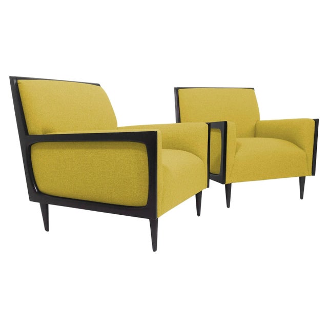 1980s Mid-Century Modern Style Lounge Chairs - Set of 2 For Sale - Image 5 of 5