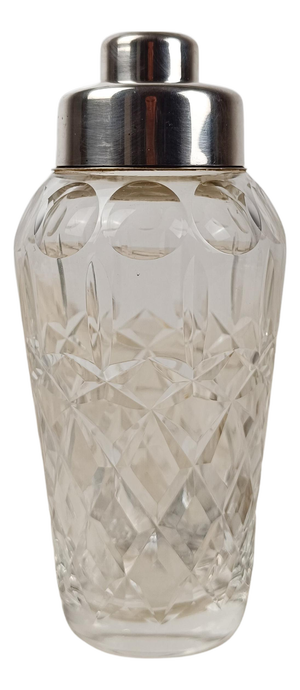 Mid-Century Modern Silver-Plated and Cut Glass Shaker, 1960s