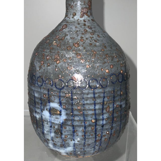 Mid 20th Century Small Vintage Studio Pottery Bud Vase Signet Smalley For Sale - Image 5 of 9