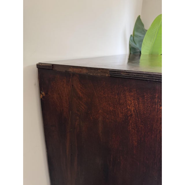 Wood Large Antique Chest of Drawers in Mahogany, 1890s For Sale - Image 7 of 14