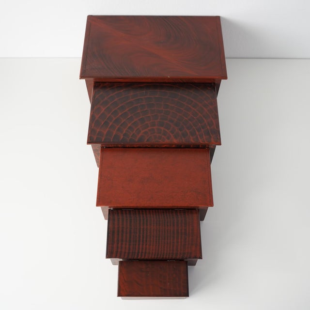 Vintage Vermont Stacking Stash Box Collection- Set of 5 For Sale - Image 10 of 15