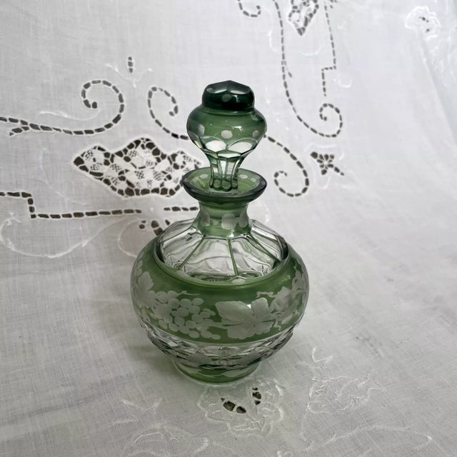 Antique Crystal Vanity Set - 8 Pieces For Sale - Image 4 of 12