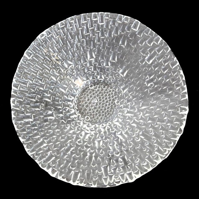 Glass Vintage Pilgrim Glass Textured Glass Bowl For Sale - Image 7 of 14