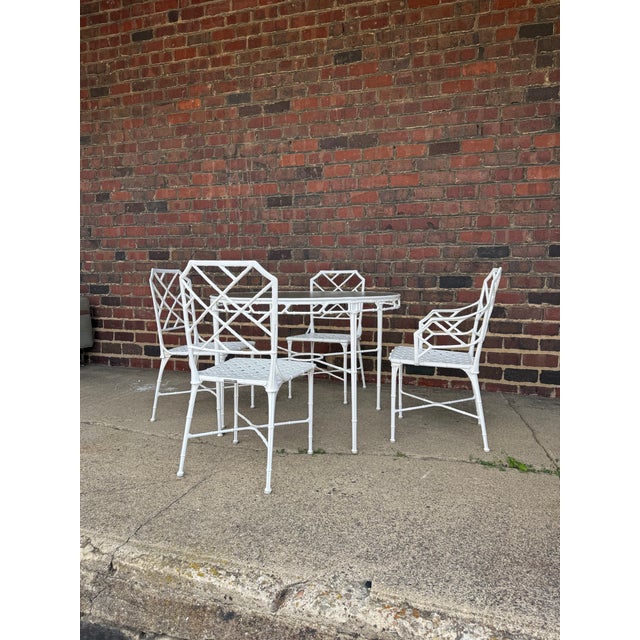 Brown Jordan Brown Jordan Calcutta Round Dining Table and Chair Set For Sale - Image 4 of 12