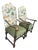 Vintage Hacienda Chairs by Sherrill Reupholstered in P. Kaufmann Ayala Jasper Embroidery - A Pair For Sale