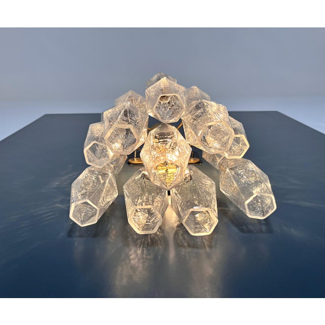 Vintage Italian Clear Murano Glass Poliedri Wall Sconces, 1990, Set of 2 For Sale - Image 9 of 13