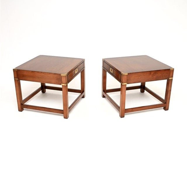 Military Campaign Side Tables, 1950s, Set of 2 For Sale - Image 3 of 10