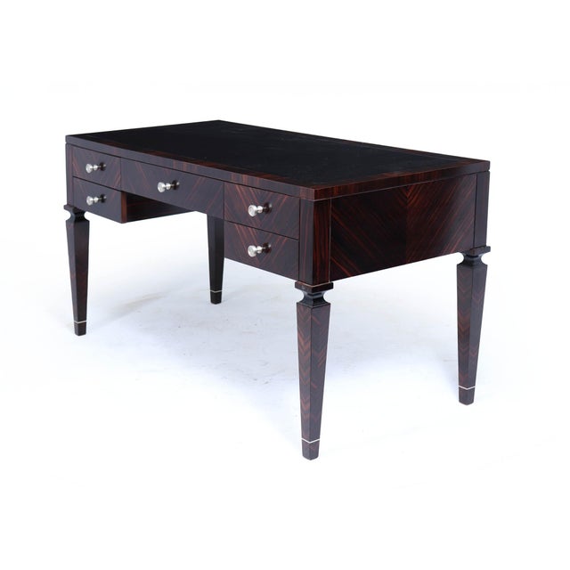 Ebony Macassar Writing Desk from Nina Campbell, 1990s, in Very Good conditions. Designed 1990 to 1999