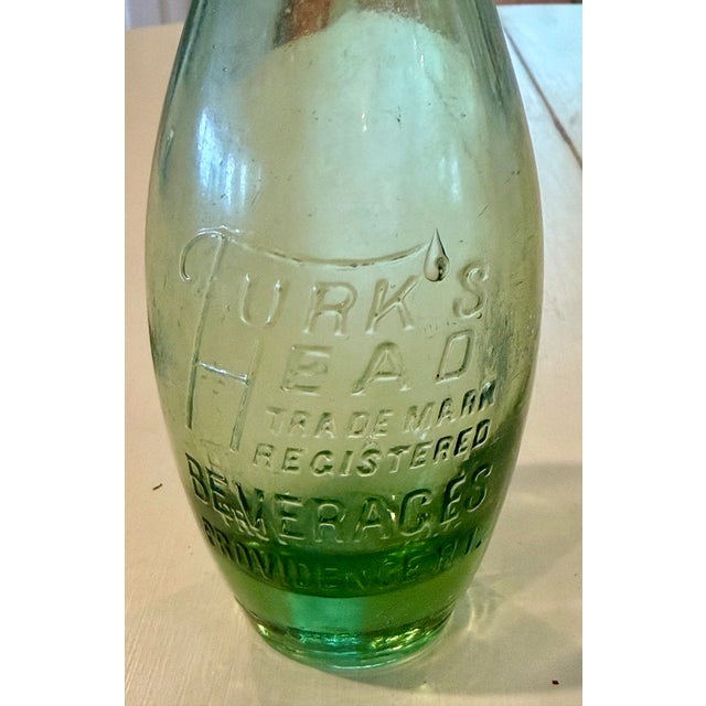 Green Vintage Pre -1940 Glass Beverage Bottles, Set of 5 For Sale - Image 8 of 17