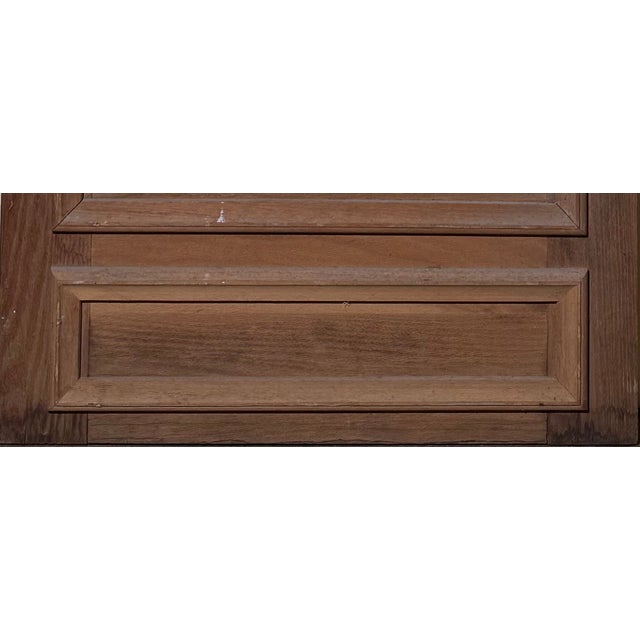 Antique Restoration Coat of Arms Motif Leaded Glass Door For Sale - Image 4 of 4