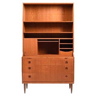 Mid-Century Danish Secretaire in Teak For Sale