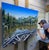 Early 21st Century Nymph Lake, Rocky Mountain Park, CO by David Shingler | Oil on Board Landscape of a lake with mountains and trees. For Sale - Image 5 of 5