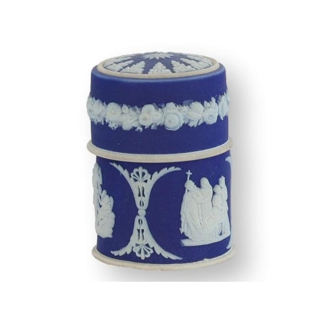 English Antique Wedgwood Jasperware Match Holder For Sale - Image 3 of 6