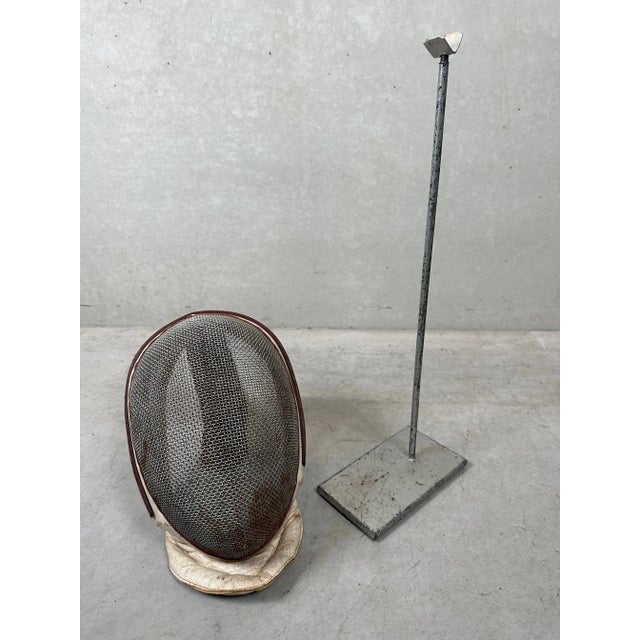 Vintage Leather Fencing Mask For Sale - Image 9 of 10