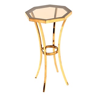 Vintage French Brass Side Table, 1960s For Sale