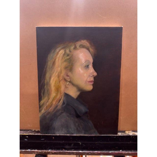 Black Portrait of Jenne by Kathleen Varadi, 2026 Oil on Canvas For Sale - Image 8 of 9
