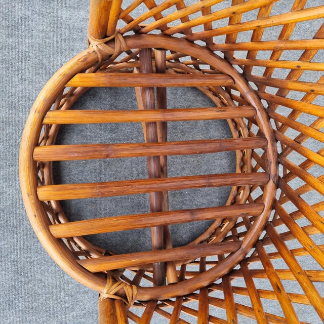 Gold Italian Barn Bamboo Chair, 1950s For Sale - Image 8 of 16