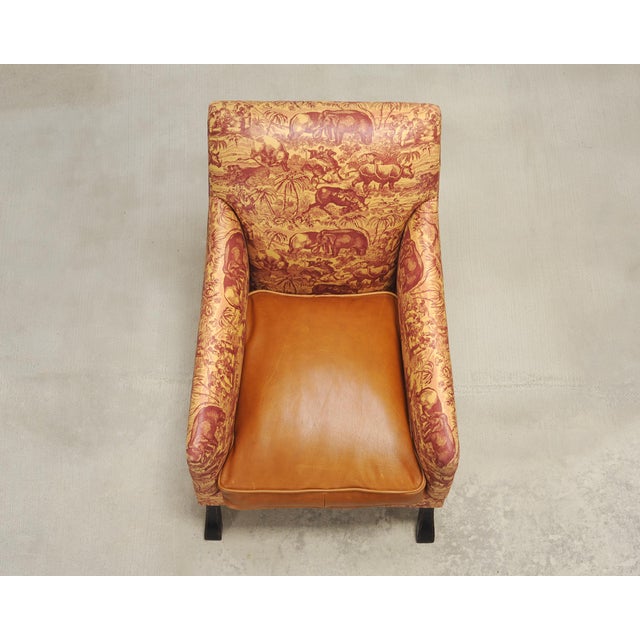 2000 - 2009 Rose Tarlow Regency Sabreleg Arm Chair With Safari Fabric For Sale - Image 5 of 18
