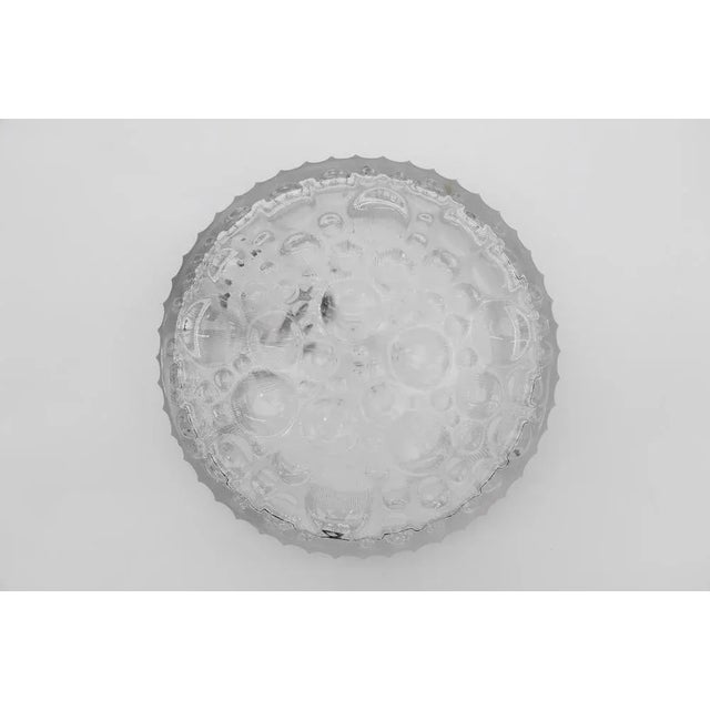 Small Round Clear Glass Flush Mount, Germany, 1960s For Sale - Image 9 of 11