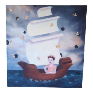 Melora Kuhn Painting "Butterflies" on Canvas For Sale