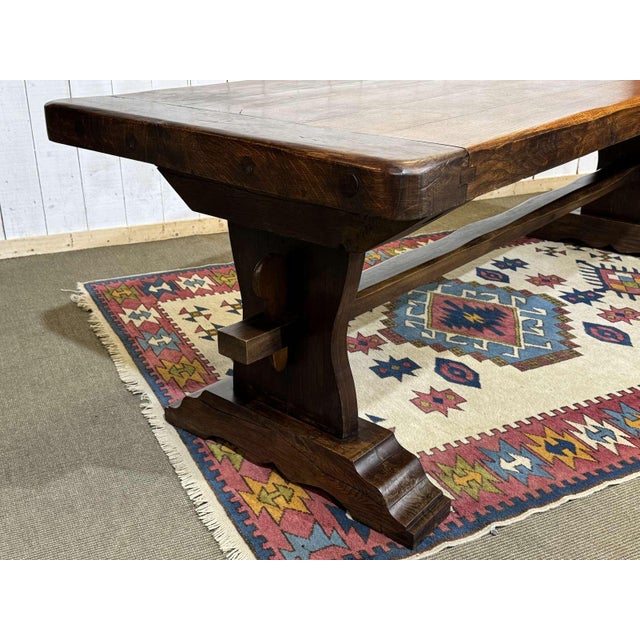 Oak Monastery Table, Early 20th Century For Sale - Image 4 of 17
