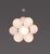1960s German Metal and Opaline Glass Atomic Chandelier from Kaiser Idell/Kaiser Leuchten, 1960s For Sale - Image 5 of 13