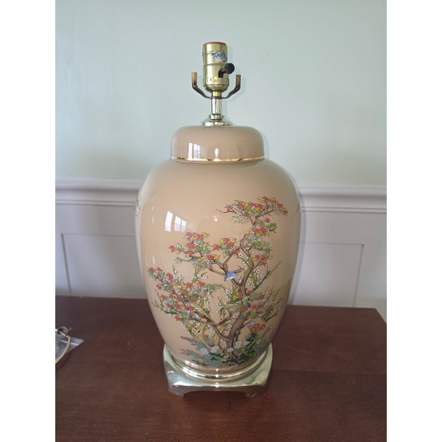 Vintage 1983 Chinoiserie Ginger Jar Table Lamps - Matching Pair by Cycle II Corp For Sale - Image 16 of 16